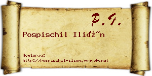 Pospischil Ilián névjegykártya